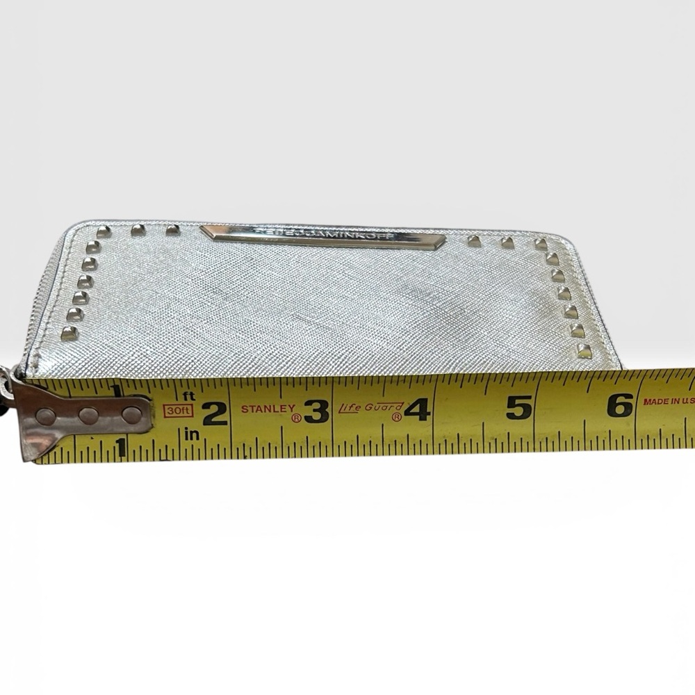 Rebecca Minkoff Metallic Silver Wristlet Olivia Tech NWT Style: S182E140-140 - Picture 9 of 13